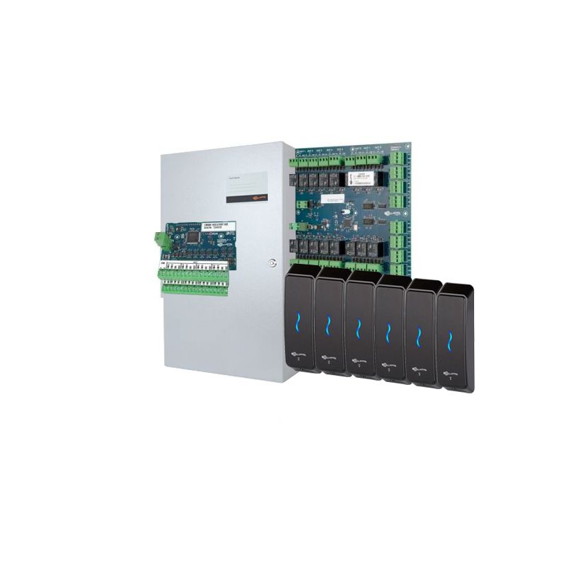 GALLAGHER SMB 6 DOOR EXPANSION KIT INCLUDES 6x T15 BLACK READERS 1x HBUS 8PORT HUB 1x SMB HBUS MODULE WITH 16x INPUT 16x OUTPUT 1x DUAL ENCLOSURE 1x POWER SUPPLY 1x MOUNTING PLATE KIT 1x TAMPER 1x WIRING LOOM