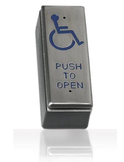 DISABLED SYMBOL PUSH TO OPEN PLATE