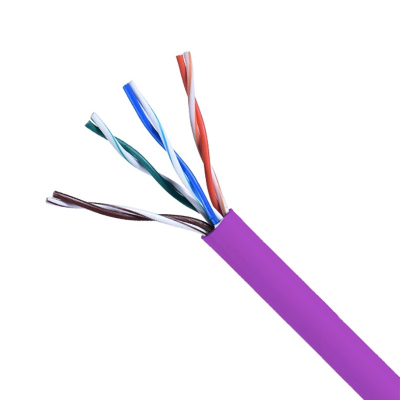 CAT5E 24AWG 4 PAIR TWISTED UNSCREENED PVC SHEATH 300M PURPLE