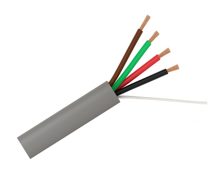 SECURITY BUS CABLE 2x 14/0.20 & 2x 24/0.20 4 CORE STRANDED UNSCREENED PVC SHEATH 300M GREY