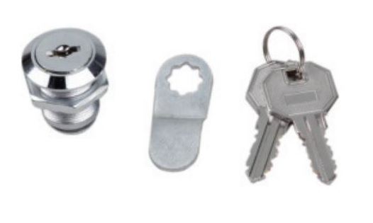 GLOBAL SPARE LOCK & KEY SET TO SUIT WMR & WMS RACKS METAL SILVER