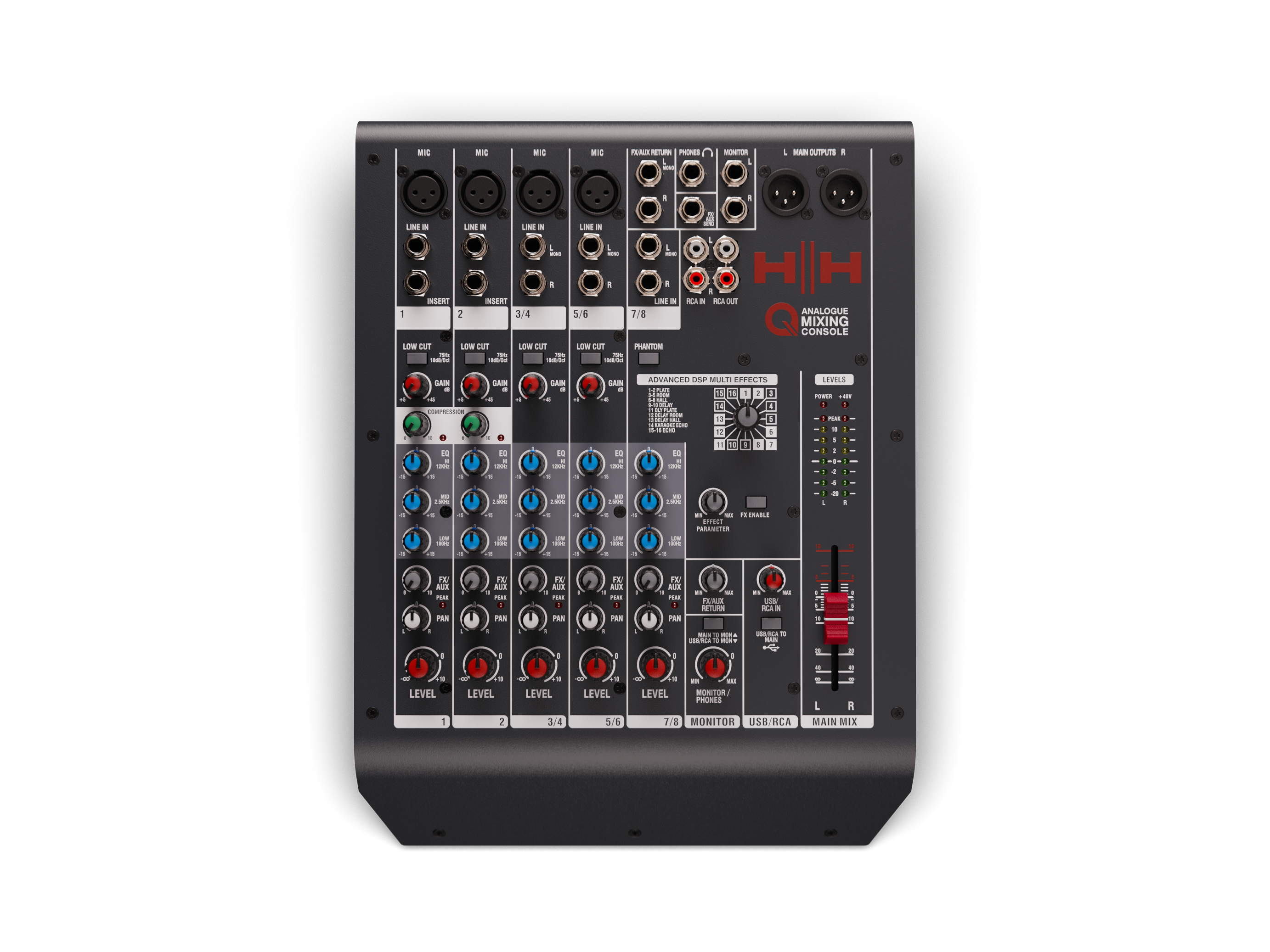 HH HHAQ8FX PARALLEL AUD PA-DM7S DYNAMIC MIC WITH SWITCH 5M XLR TO 6.3MM JACK BLACK