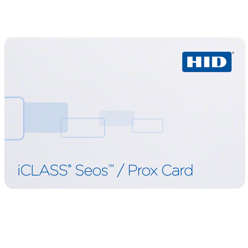 HID 5106-I ICLASS SEOS + PROX COMBO ISO CARD 13.56MHZ 8K INDALA 125KHZ WHITE 54WX85.7LX0.8D (MM)