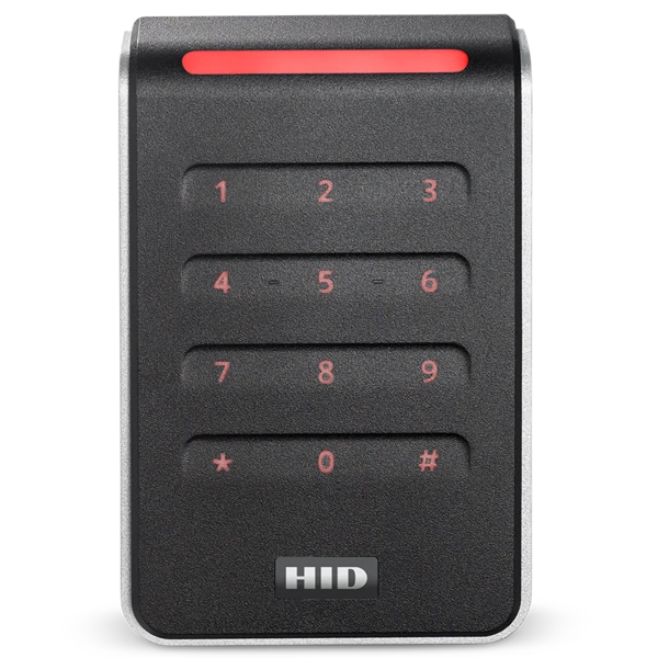 HID SIGNO-40K KEYPAD READER MULTIFORMAT BLE NFC 13.56MHZ 125KHZ WIEGAND OSDP IP65 12VDC BLACK 80X121.5X21.5D (MM)