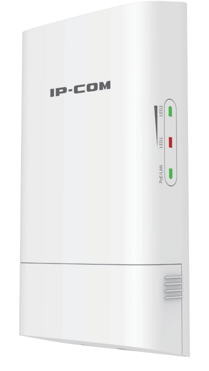 IP-COM 5GHz OUTDOOR CPE 9dBi POINT TO POINT AUTO-PAIRING 1 x ETHERNET IP65 867Mbps UPTO 1KM POLE/ WALL MOUNTED WHITE 12V PASSIVE POE/ 12VDC