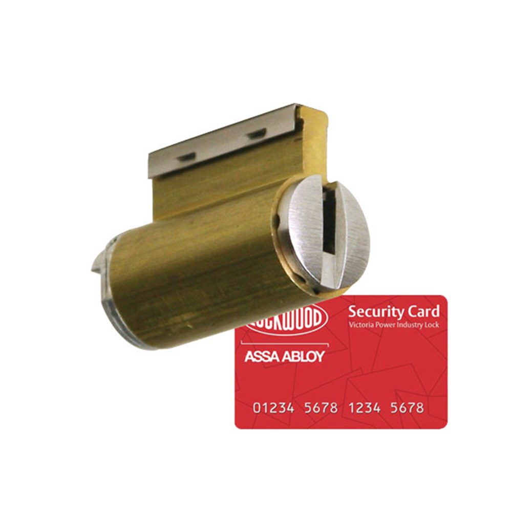 ASSA LOCKWOOD 530 SERIES KEY IN CYLINDER KEYED FOR VICTORIA POWER INDUSTRY SATIN CHROME MT5 CYLINDER WITH 1 x KEY & 1 x SECURITY CARD SUITS 530/ 930 SERIES LOCKSETS