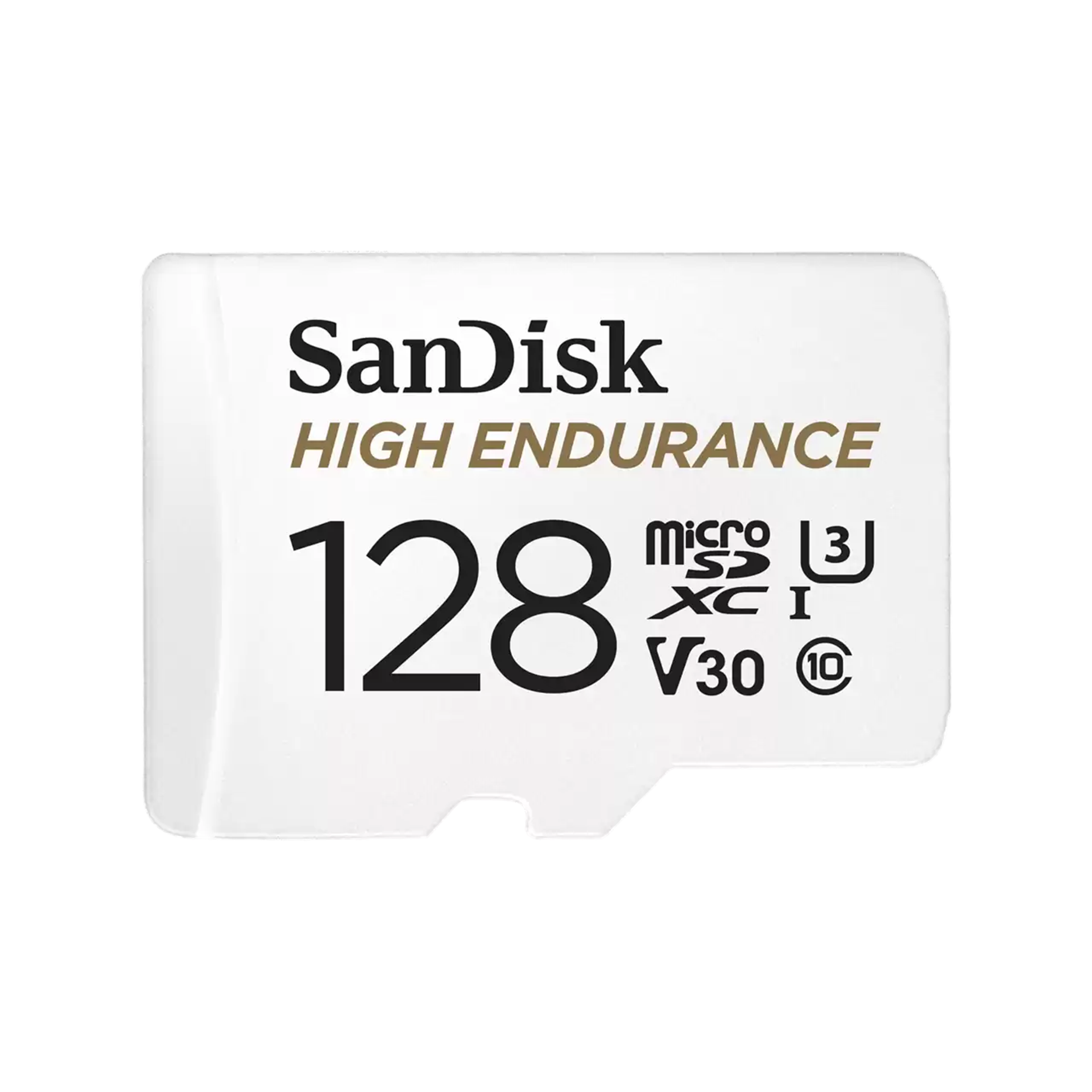 SANDISK FMS-MSDHE-128G HIGH ENDURANCE 128GB SSD 100MB/S 40MB/S 10K HRS 4K UHD C10 U3 V30 -40°C TO 85°C SD ADAPTER