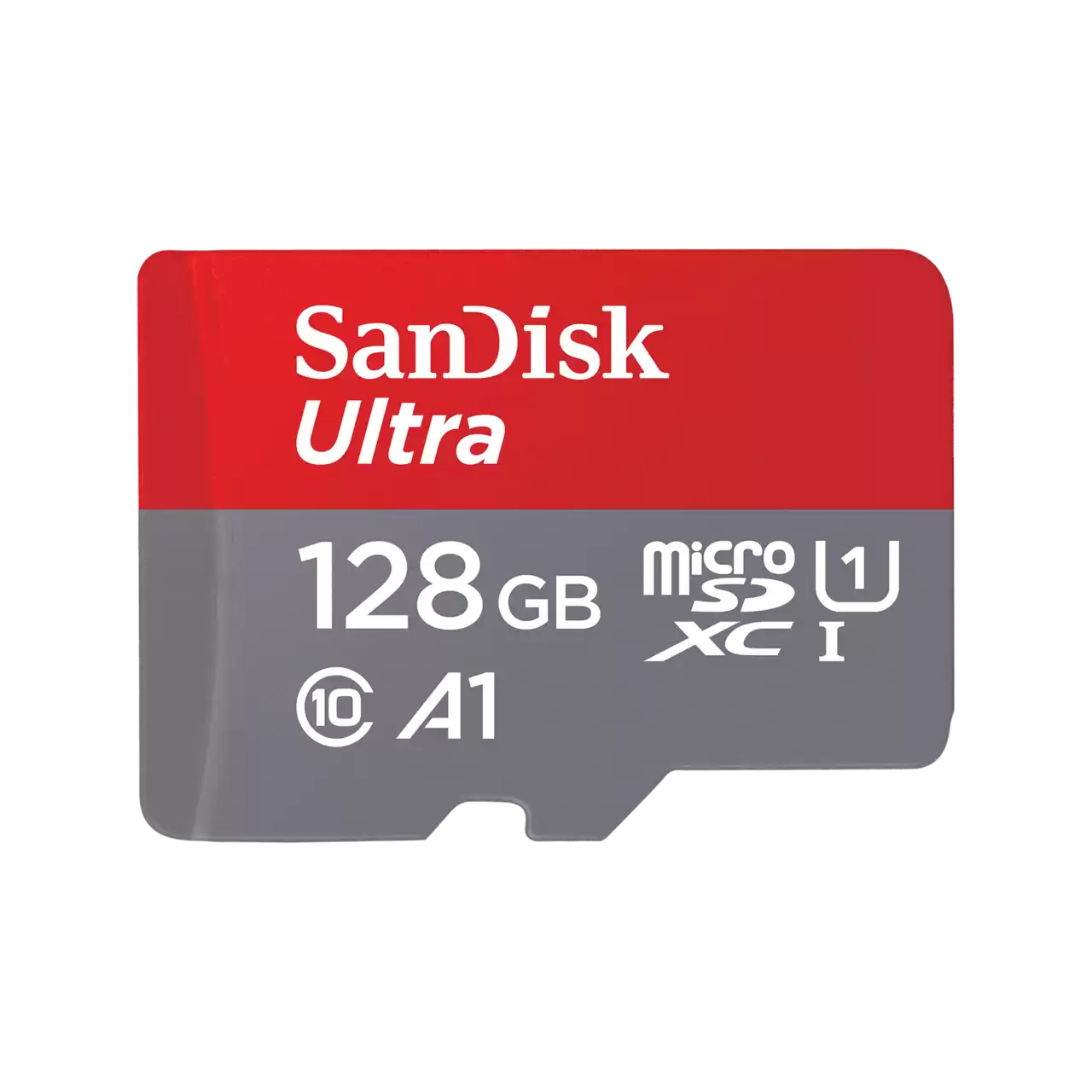 MICRO SD CARD 128GB READING SPEED: 120MB/S WRITING SPEED: 10MB/S CLASS 10 WATER/SHOCKPROOF RED/GREY