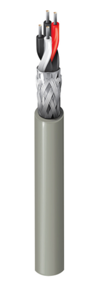 DATA CABLE 7/0.32 2 PAIR TWISTED SHIELDED PVC SHEATH 305M GREY