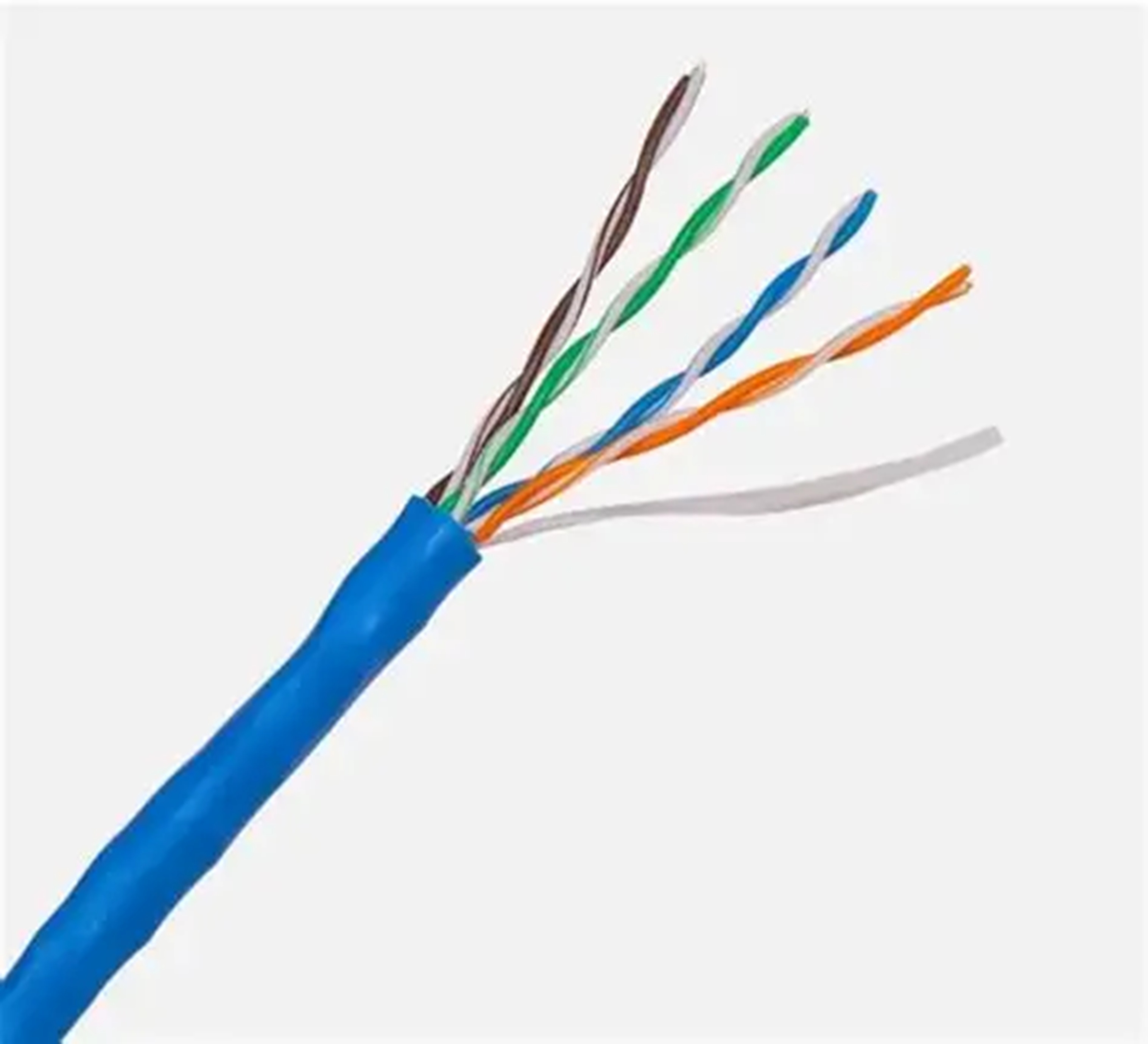 CAT5E 24AWG FTP 4 PAIR CAT5e TWISTED ONLY SOLID CORE SCREENED PVC SHEATH 305M BLUE W/ WHT TRACE