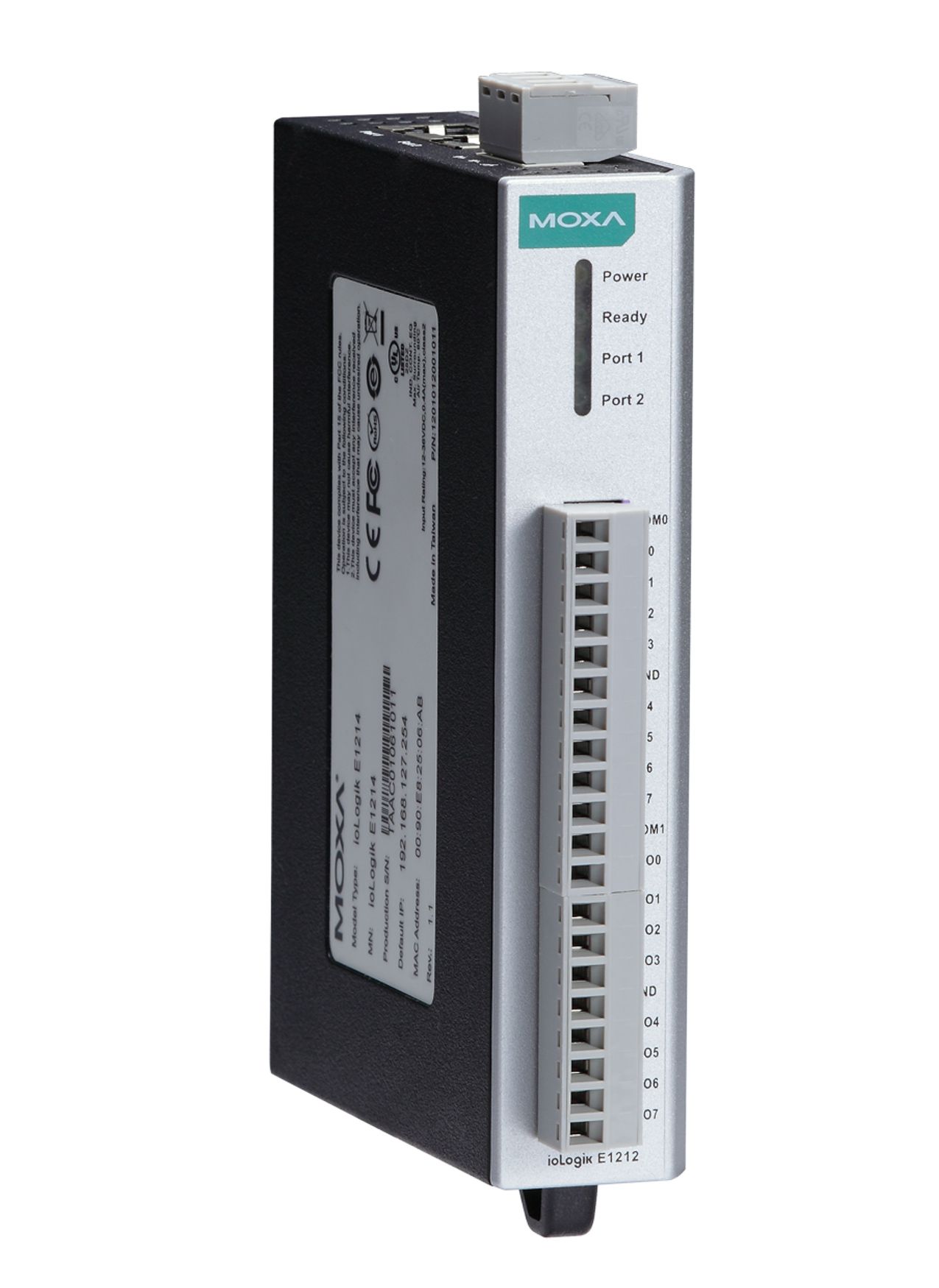 MOXA ETHERNET REMOTE I/O WITH 2 PORT ETHERNET SWITCH 8 x DIGITAL INPUTS 8 x SINK DIGITAL OUTPUTS 24VDC -10° ~ 60°C OPERATE TEMP