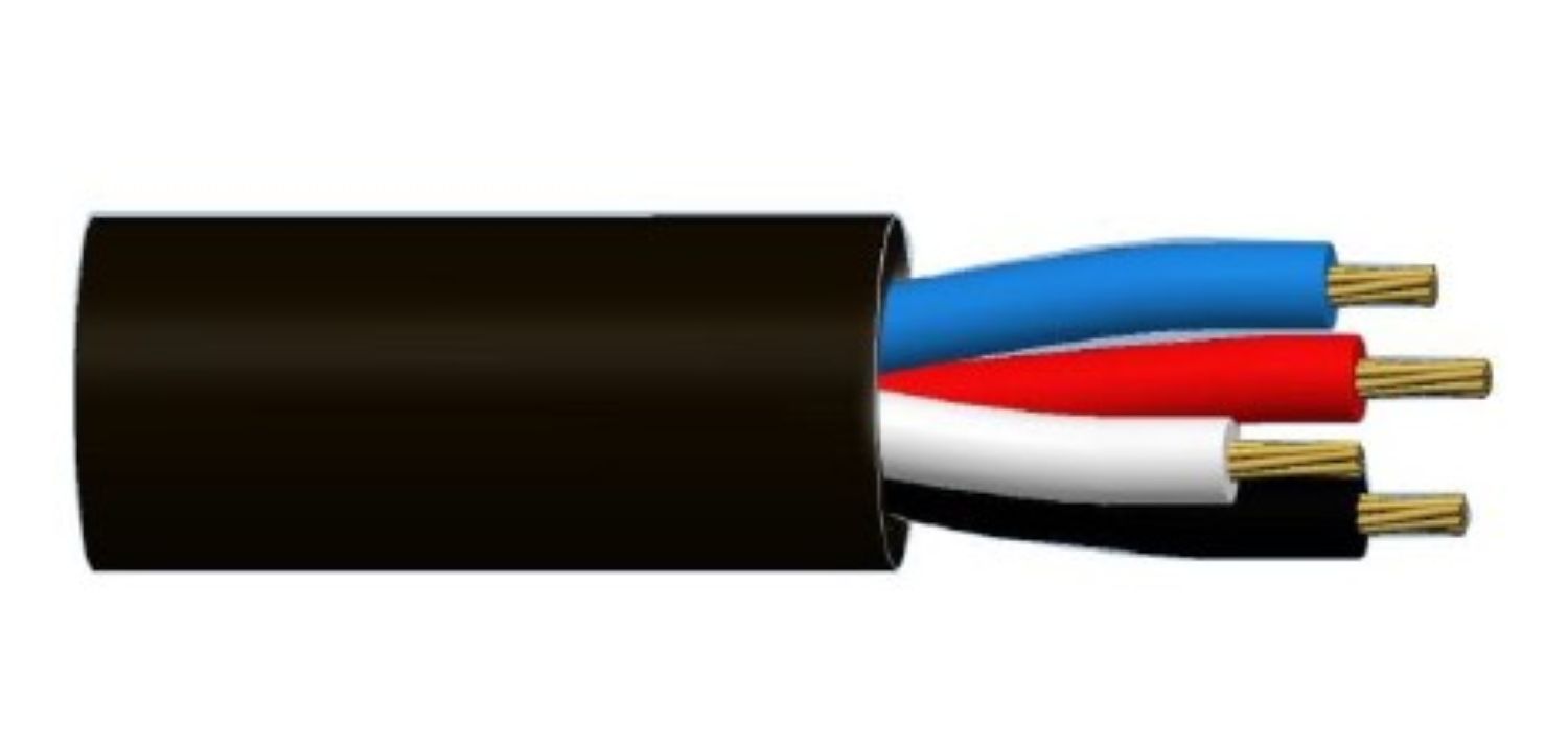 SECURITY CABLE 21AWG 14/0.2 4 CORE STRANDED JEL FILLED UNSCREENED PE SHEATH 300M BLACK