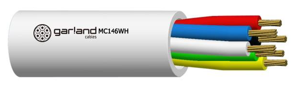 SECURITY CABLE 14/0.20 6 CORE UNSCREENED PVC SHEATH 500M WHITE