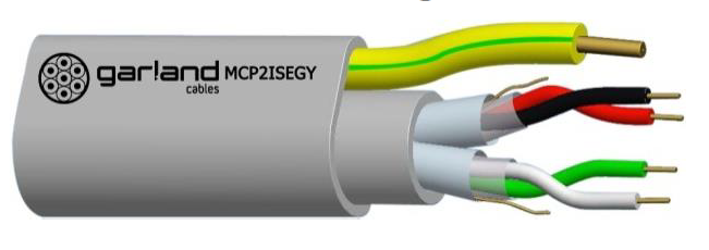 GARLAND PRO SERIES GREY COMPOSITE CABLE INCLUDES 1x 2 PAIR GREY 7/0.25 INDIVIDUALLY SCREENED 1x 1 CORE GREEN/YELLOW 50/0.25 300M ROLL