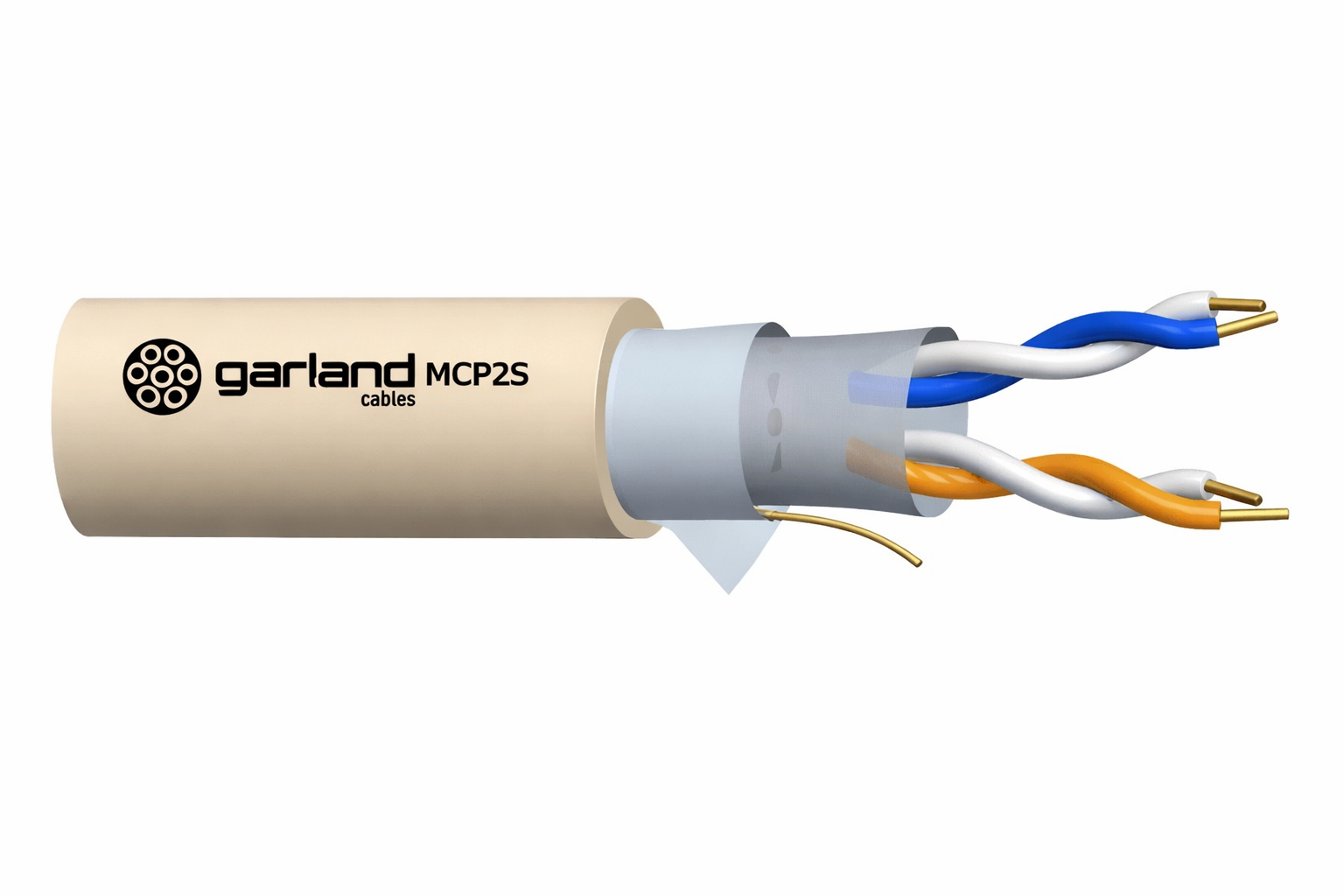 GARLAND MCP2S300B 2PR 7/0.20MM 24AWG SCREENED DATA CABLE 300M BEIGE