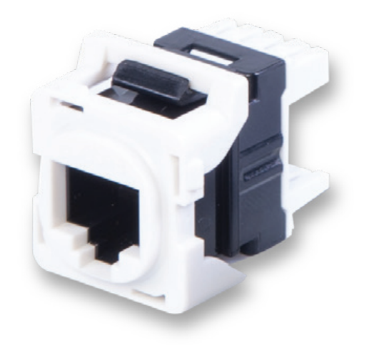 GARLAND TS SERIES KEYSTONE RJ45 JACK WHITE CAT6A OUTLET UTP 12 PACK