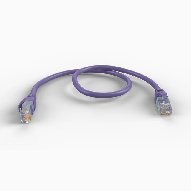CAT6 U/UTP LAN CABLE 24AWG 4 PAIR PVC SHEATH 0.5M PURPLE