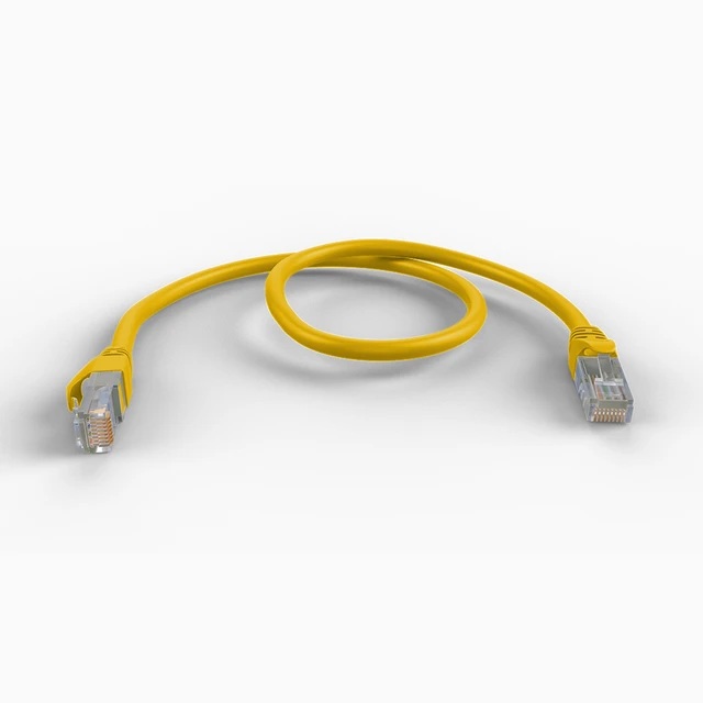 CAT6 U/UTP LAN CABLE 24AWG 4 PAIR PVC SHEATH 0.5M YELLOW