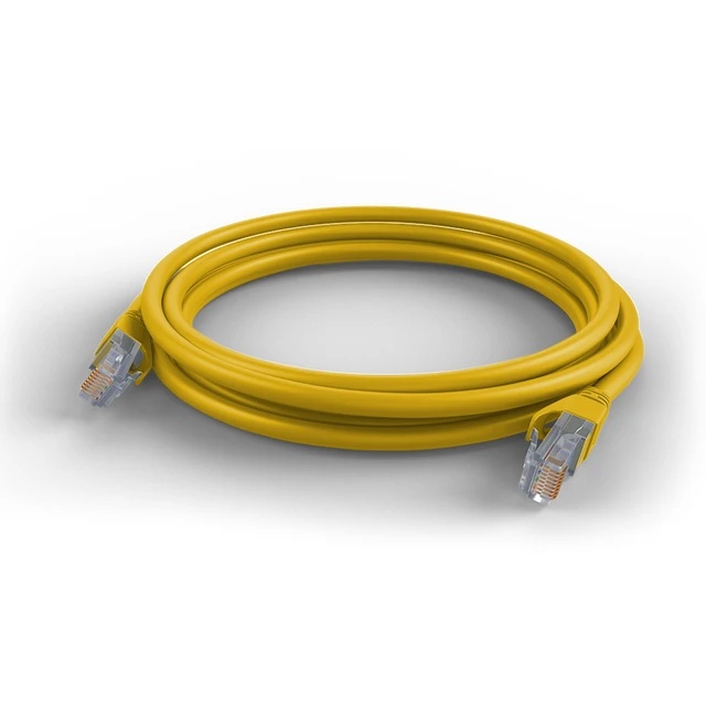 CAT6 U/UTP LAN CABLE 24AWG 4 PAIR PVC SHEATH 2.0M YELLOW