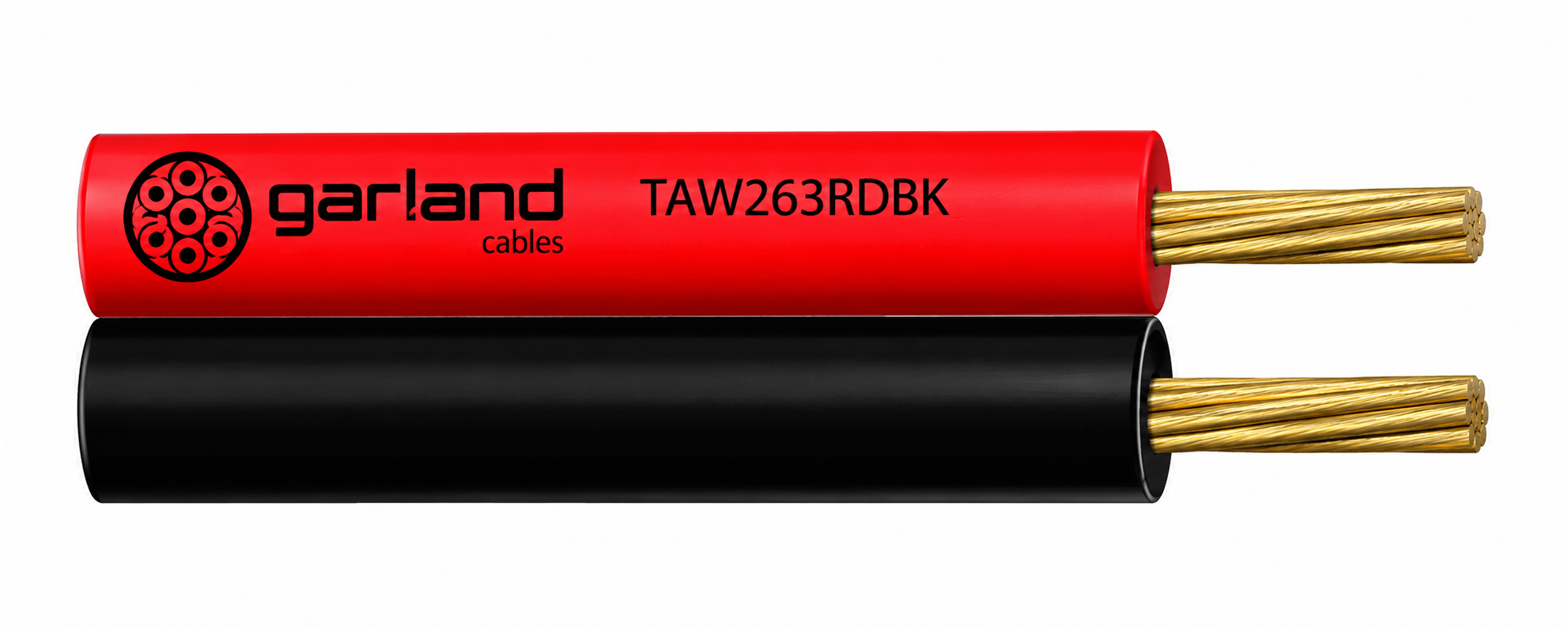 GARLAND TAW263RDBK 100M 15AWG 2 CORE FIGURE 8 STRANDED PACW PVC CABLE RED/BLACK