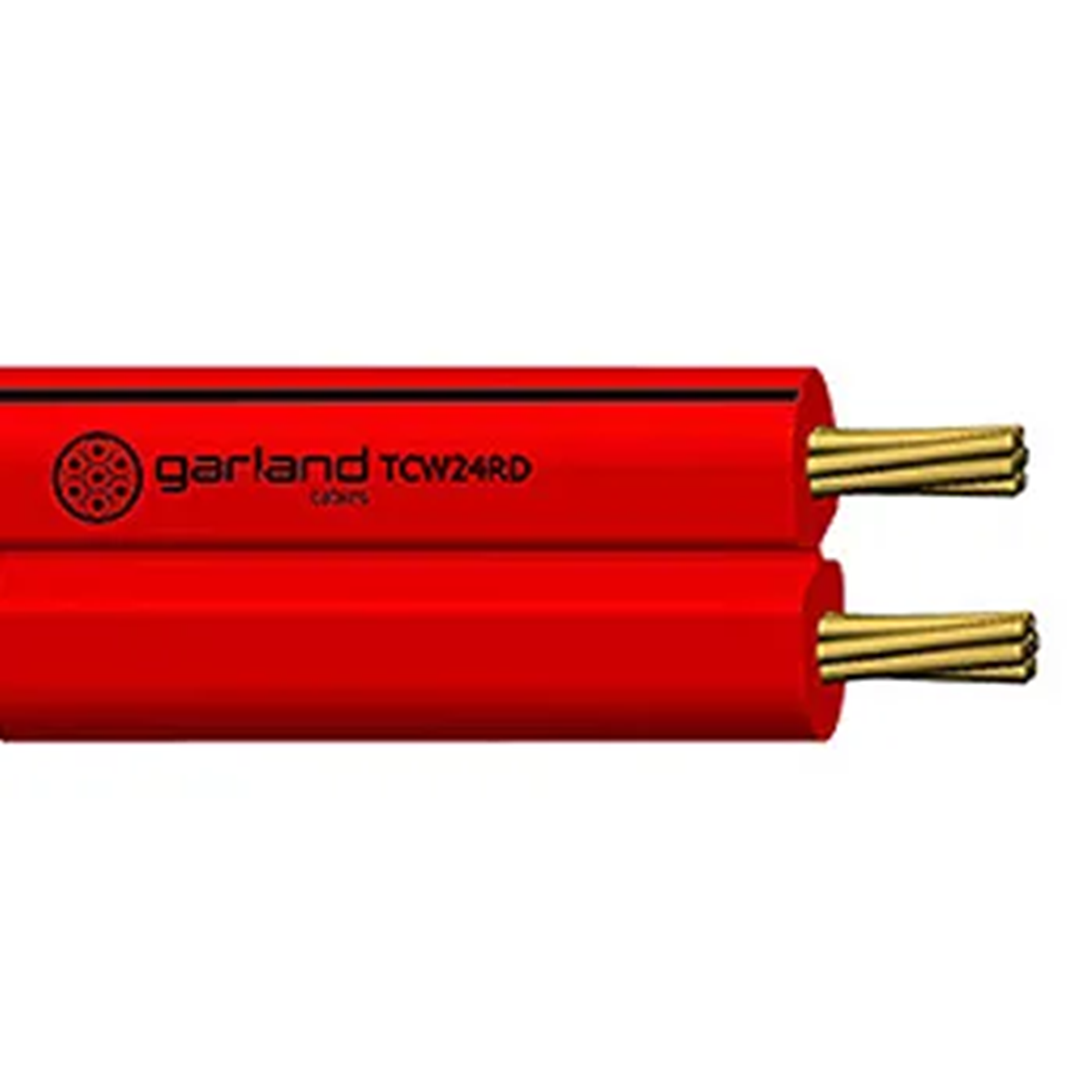 GARLAND TCW24RDBK250W 250M FIGURE 8 SECURITY CABLE 24/0.20MM 2CORE PVC RED/BLACK