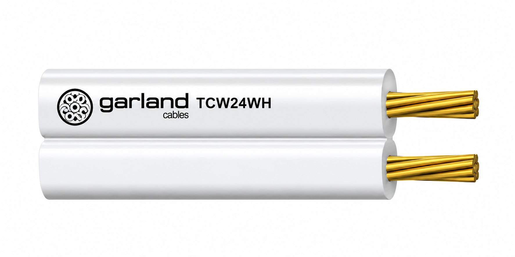 GARLAND TCW24WH250 250M FIGURE 8 CABLE 19AWG 24/0.2MM 2 CORE PVC REEL WHITE