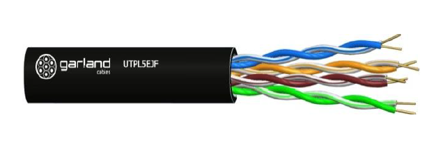 CAT5E 24AWG 4 PAIR TWISTED JEL FILLED UNSCREENED PE SHEATH 305M BLACK