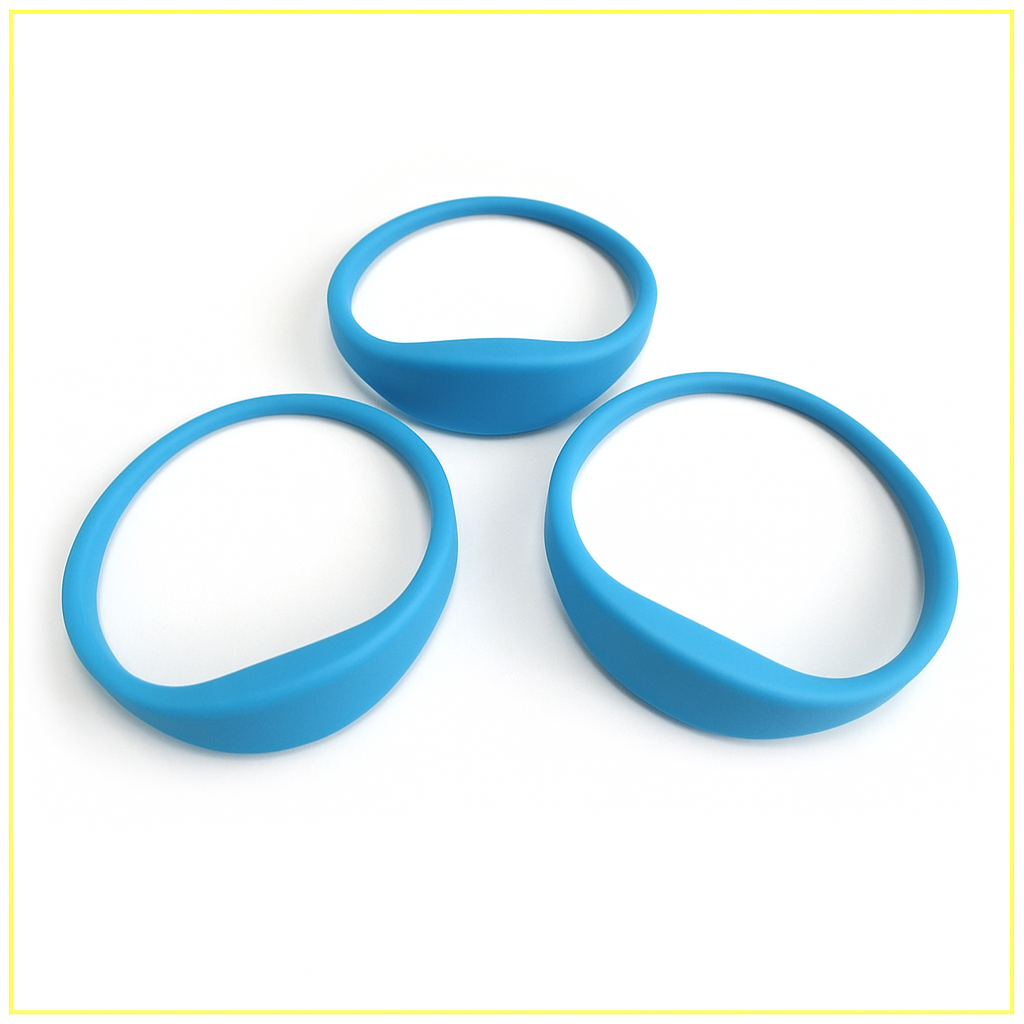 SLIM OVAL SHAPE PROX WRISTBAND SILICONE BLUE MIFARE CLASSIC 1K (13.56MHZ)