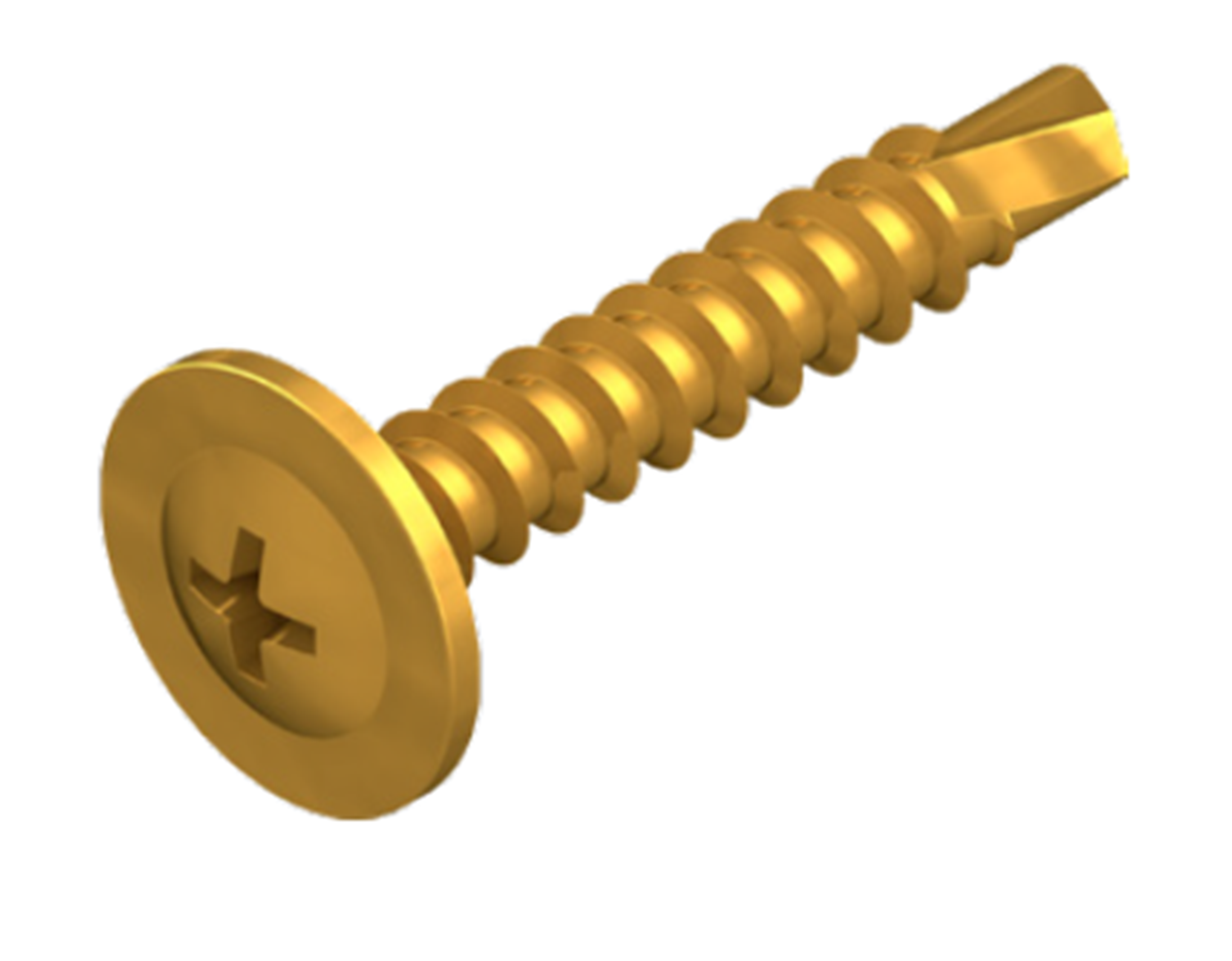 MATELEC BTD-G8M25 BUTTON HEAD DRILL POINT SCREW 8G X 25MM 300 PACK GOLD