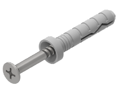 MATELEC NAS-6/60 NYLON ANCHOR SCREW ROUND HEAD 6 X 60MM 100 PACK WHITE