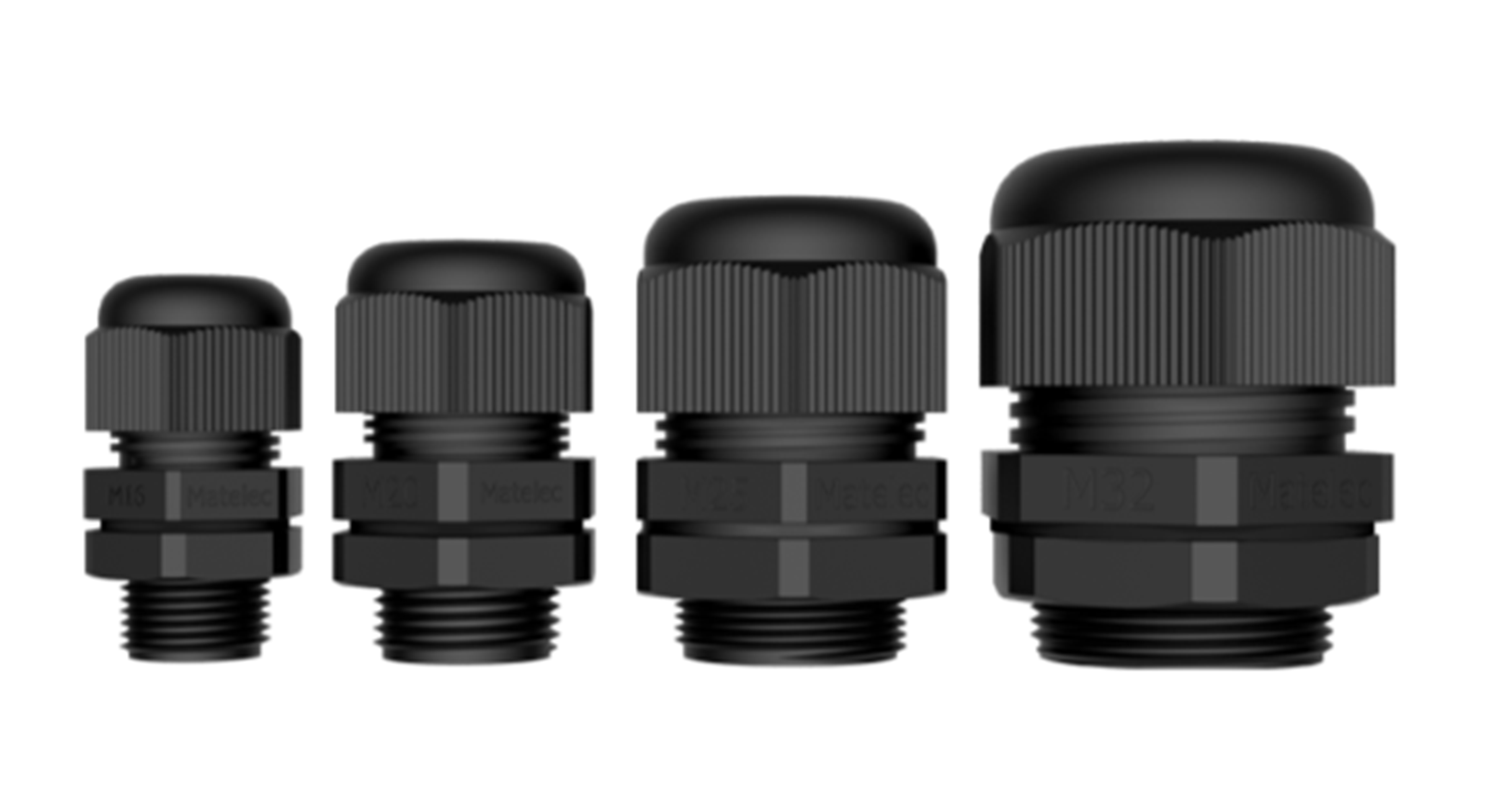 MATELEC MTLNCG-M16/B 16MM IP68 NYLON CABLE GLAND 4-9MM BLACK
