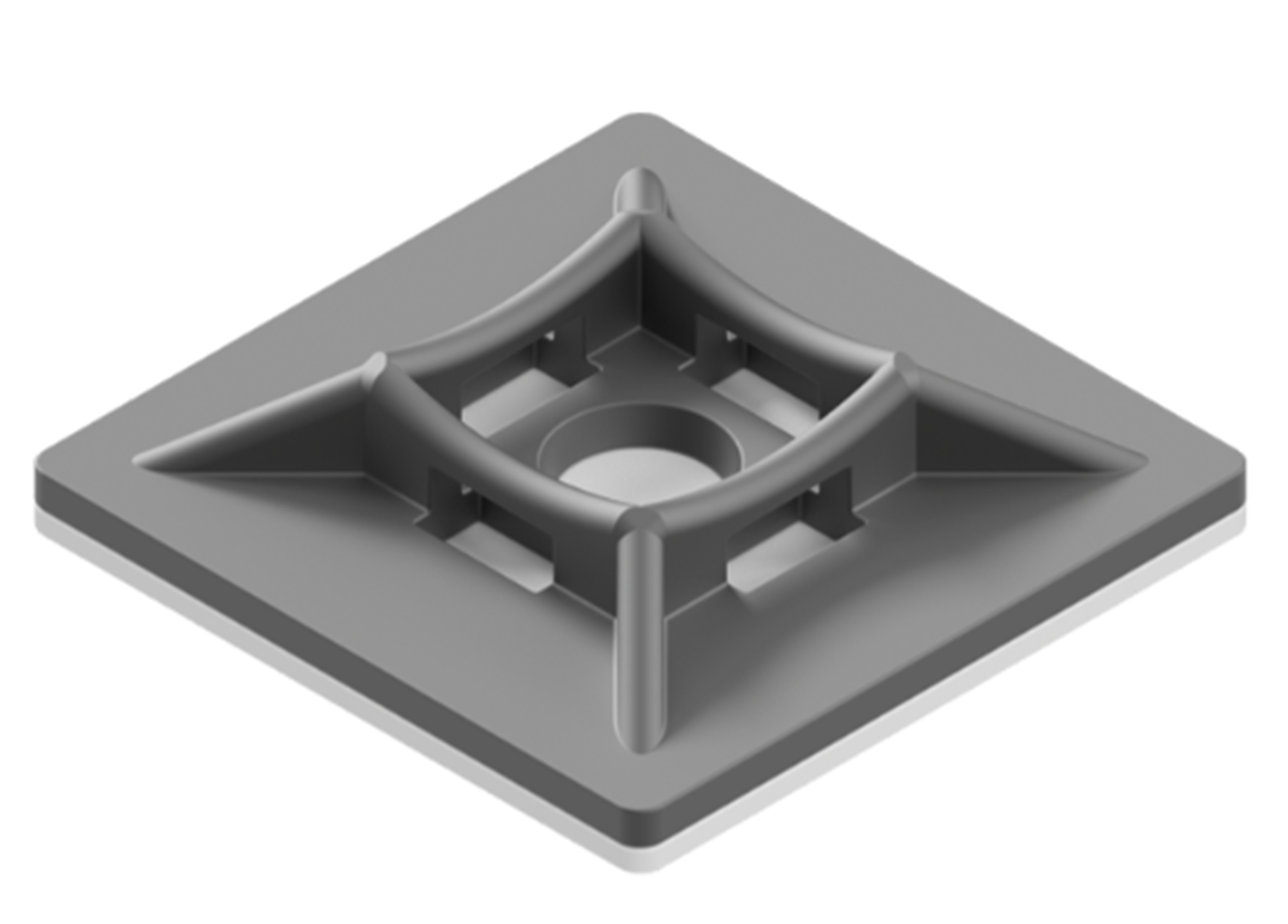 MATELEC MTLNCTM-M19B 19X19MM CABLE TIE MOUNT 3M BACKING TAPE 5.5MM FIXING HOLE 100 PACK BLACK