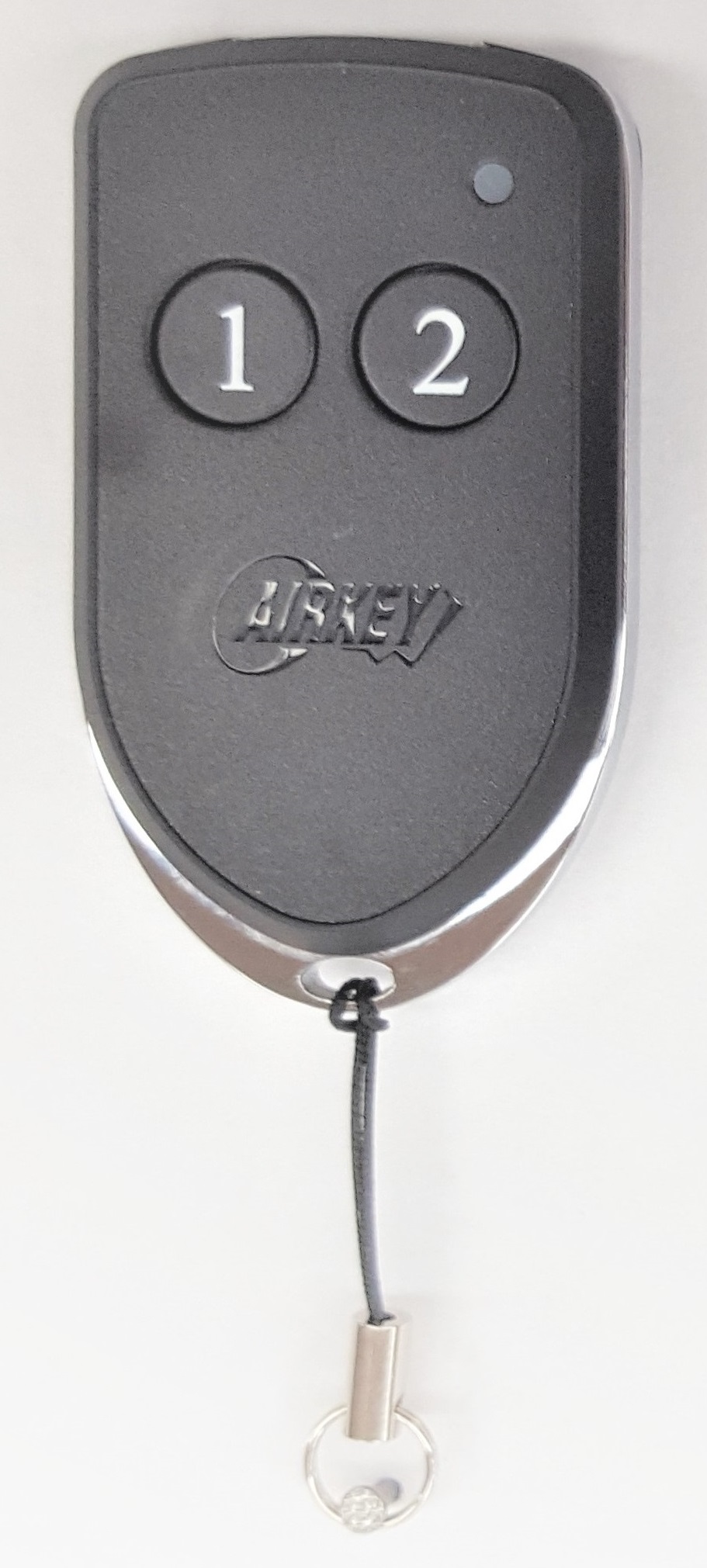 AIRKEY SERIES-4, 2 BUTTON REMOTE 26-BIT WIEGAND TRANSMITTER 433.92MHz IP65 BLACK WITH SILVER TRIM WITH BLACK KEYS 1/2 ROLLING CODE ENCRYPTION