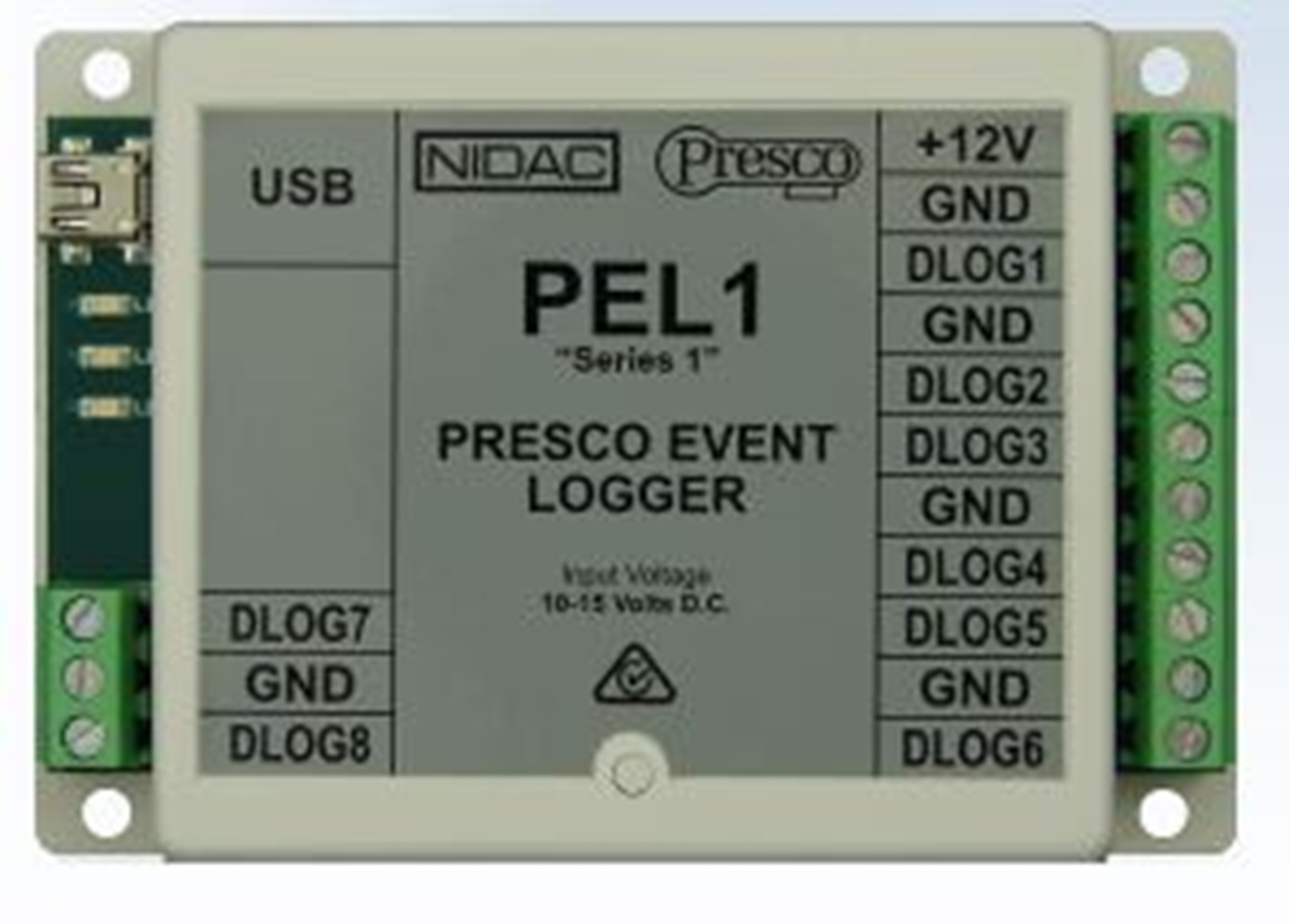 NIDAC NP-PEL1 PRESCO EVENT LOGGER 8-16 DOOR 800 USER 12VDC