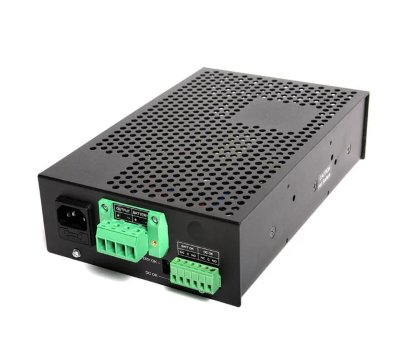 POWERBOX 13.8VDC BATTERY CHARGER 20A IEC MAINS PLUG 3A 2x OUTPUT TERM STRIP OUTPUT BLACK