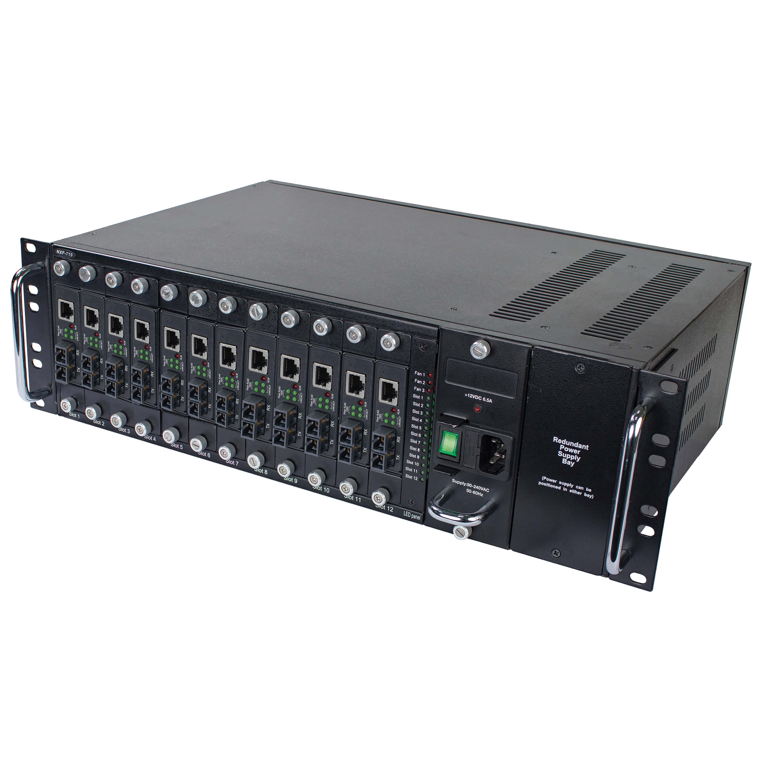 PLANET MC-1500R 15-SLOT MEDIA CONVERTER CHASSIS 19 INCH RACK 100-240VAC OPTIONAL REDUNDANT PSU