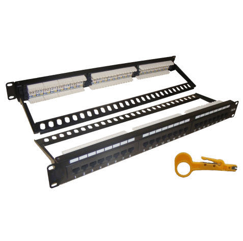 PSS CAT6A/24  RACK PATCH PANEL, 24 PORT CAT6A WITH PUNCH DOWN TOOL