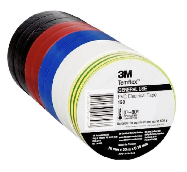 INSULATION TAPE RAINBOW 1 PACK 10 ROLLS