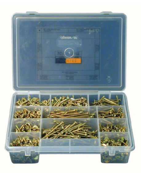 950x ASSORTED SCREW KIT INCLUDES BHP/ PNP/ BTS/ BTN INCLUDES PLASTIC TACKLE BOX