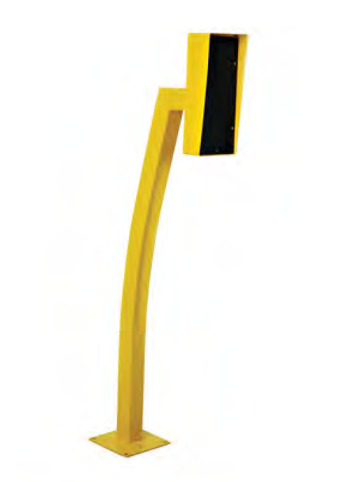 BOLLARD04/Y  1.34M BOLLARD  CURVED NECK WITH RAINHOOD  YELLOW