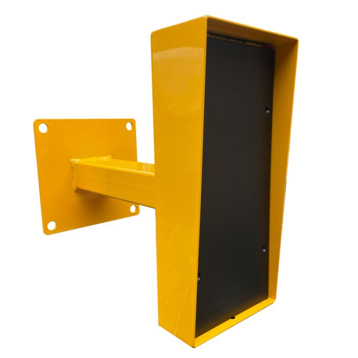 BOLLARD03BOXYEL 300MM WALL MOUNTED BOLLARD WITH RIKBOX YELLOW 154HX334WX40D (MM)