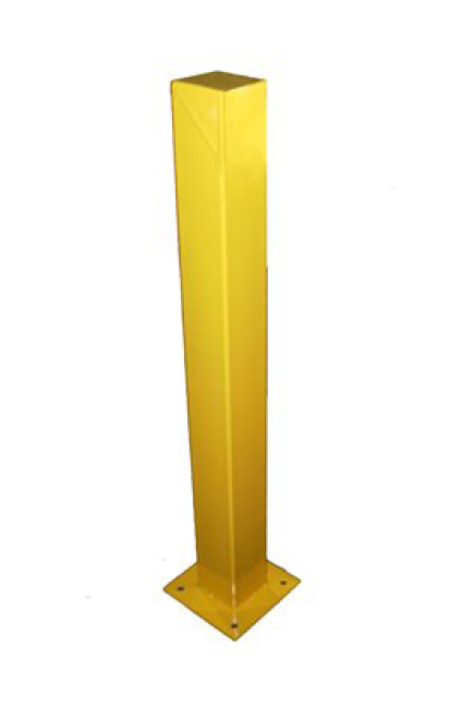 BOLLARD100/Y  1M STRAIGHT VERTICAL BOLLARD  NO FACEPLATE OR GOOSENECK  YELLOW