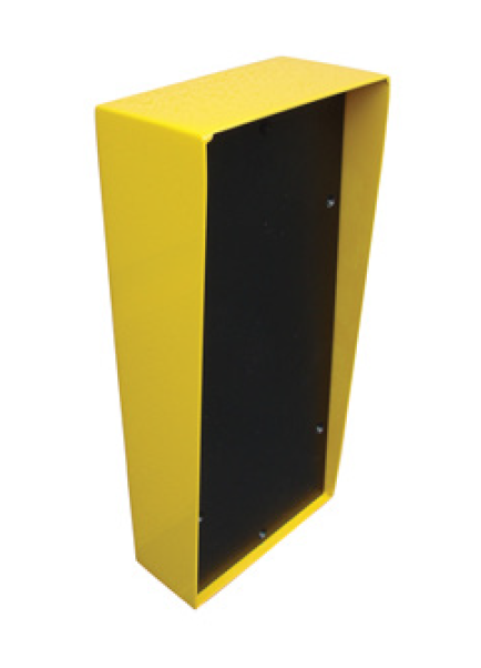 RIKBOX/Y  SURFACE MOUNT BOX w/VERTICAL RAINHOOD  YELLOW