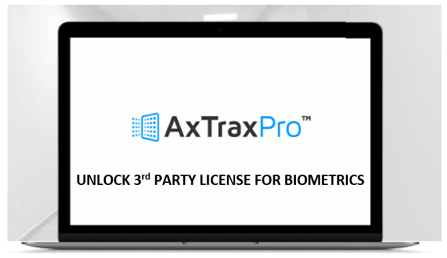 AxTraxPro ADD-ON LICENSE FOR 3rd PARTY BIOMETRICS *REQUIRES STD BASE LICENSE*