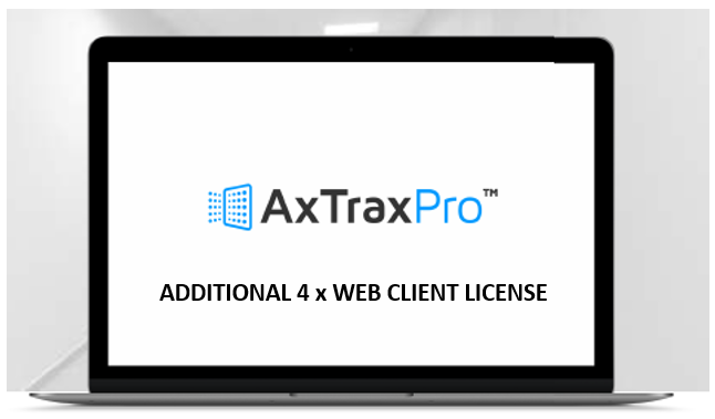 AxTraxPro ADD-ON LICENSE FOR ADDITIONAL 4x WEB CLIENTS *REQUIRES STD BASE LICENSE*
