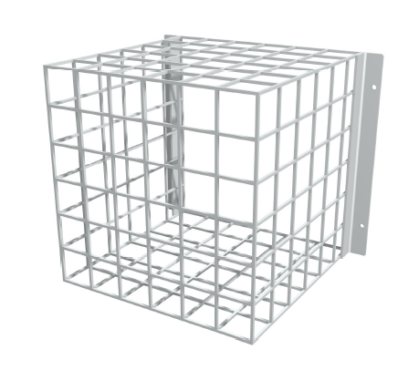 SECURITY DESIGN CO WIRE CAGE POWDER COATED PEARL WHITE 250Hx250Wx250D (MM)