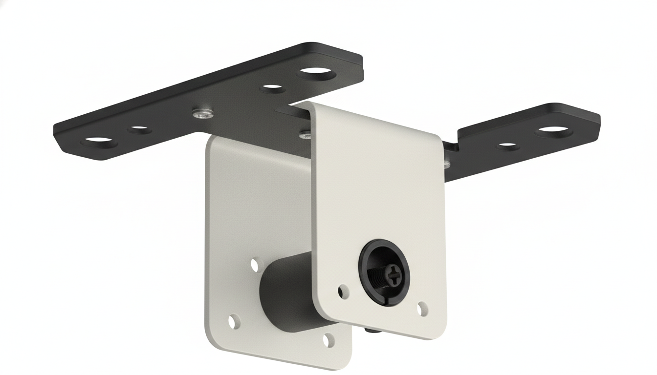 SECURITY DESIGN CO TDRP1B CEILING MOUNT PLATE FOR 28MM/32MM POLES BLACK