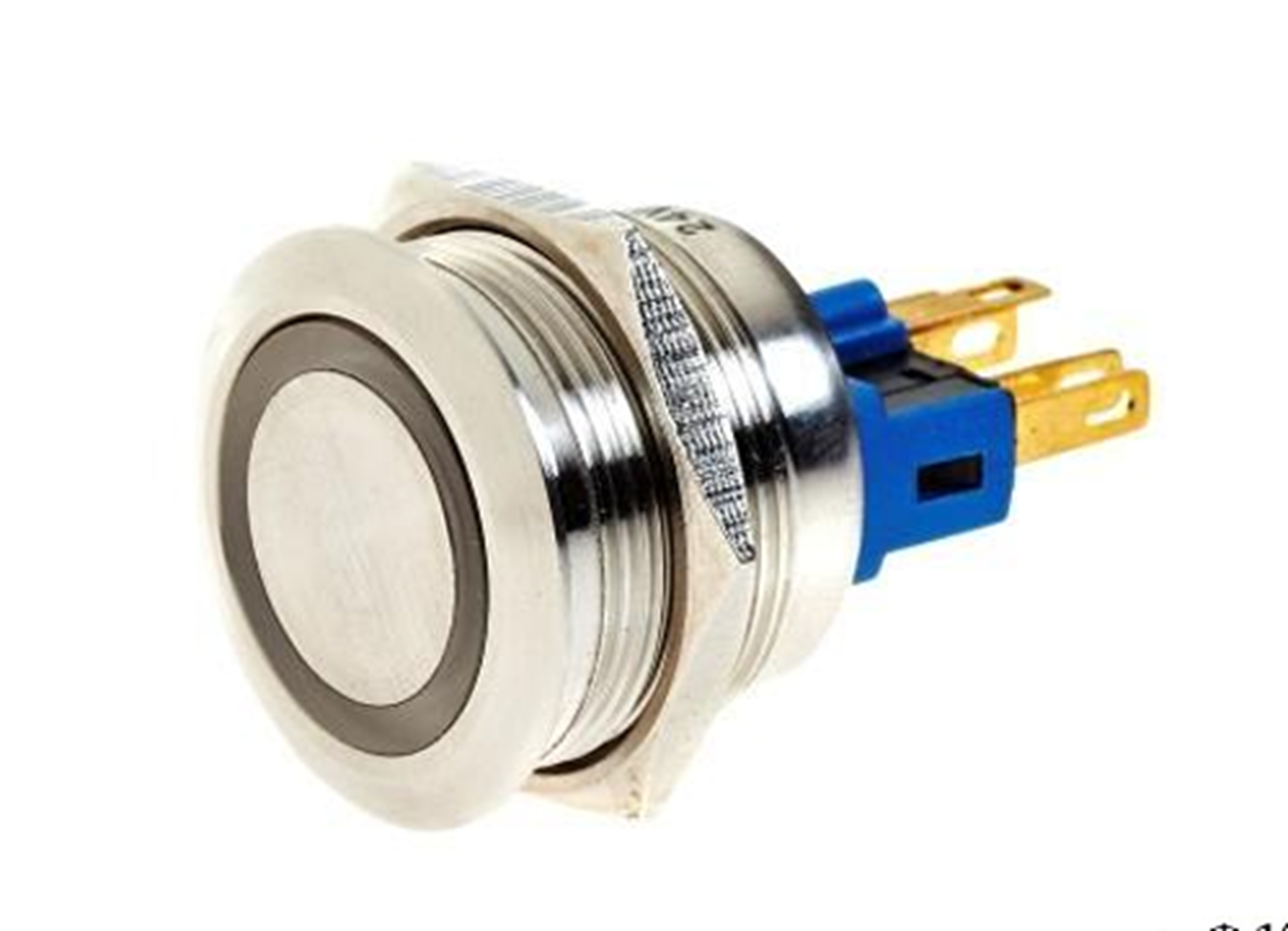 SMART9671 GQ2211R-RD-12V PUSH BUTTON ILLUMINATED RING IP65 SPDT 12VAC/DC MOMENTARY 22MM HOLE CUTOUT RED