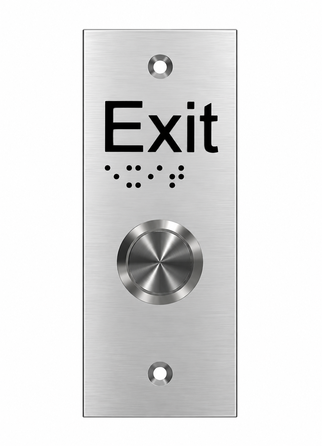 SMART ARLSWPBRAILLE-29 PUSH BUTTON ON FLAT STAINLESS STEEL PLATE WITH 