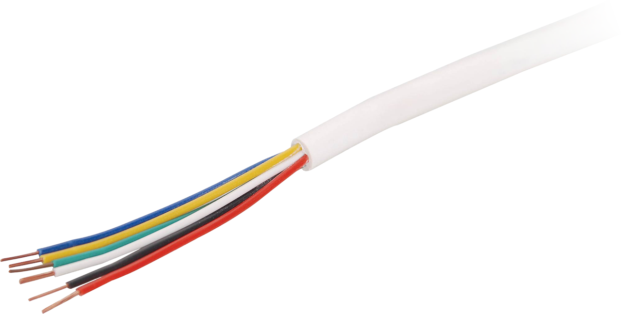 SECURITY CABLE 14/0.20 6 CORE UNSCREENED PVC SHEATH 300M WHITE